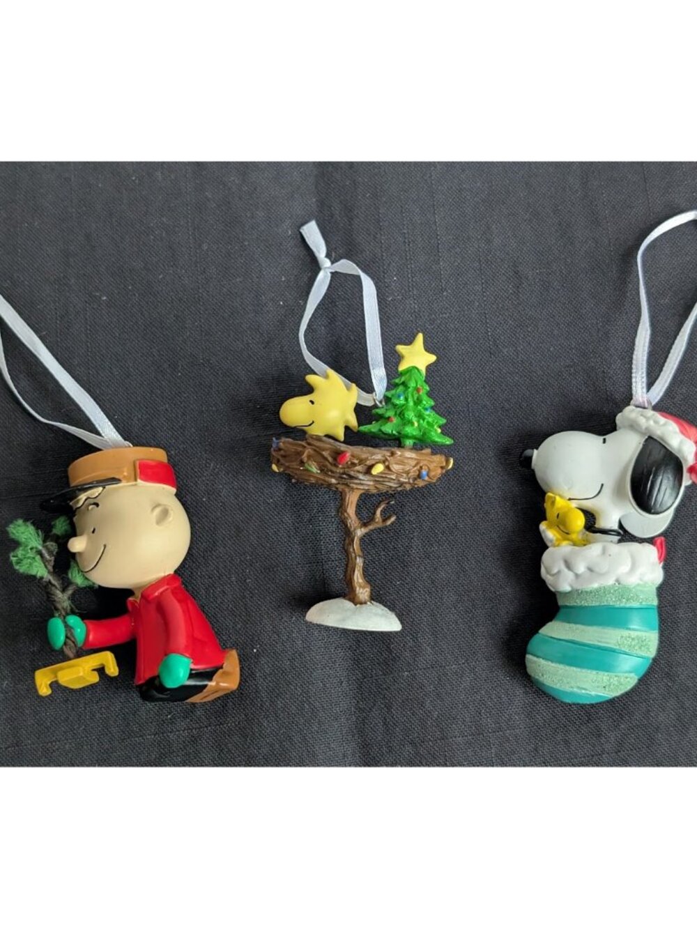 Hallmark Peanuts Charlie Brown & Snoopy Set of 3 Ornaments Keepsake X'mas Decor